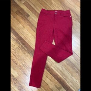 Chico’s (size 1)red textured stretchy jeggings (US8/10)